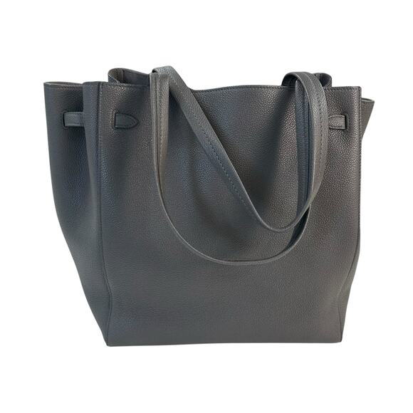 Celine Gray Soft Grained Calfskin Belt Cabas Phantom Shoulder Bag - Picture 5 of 10